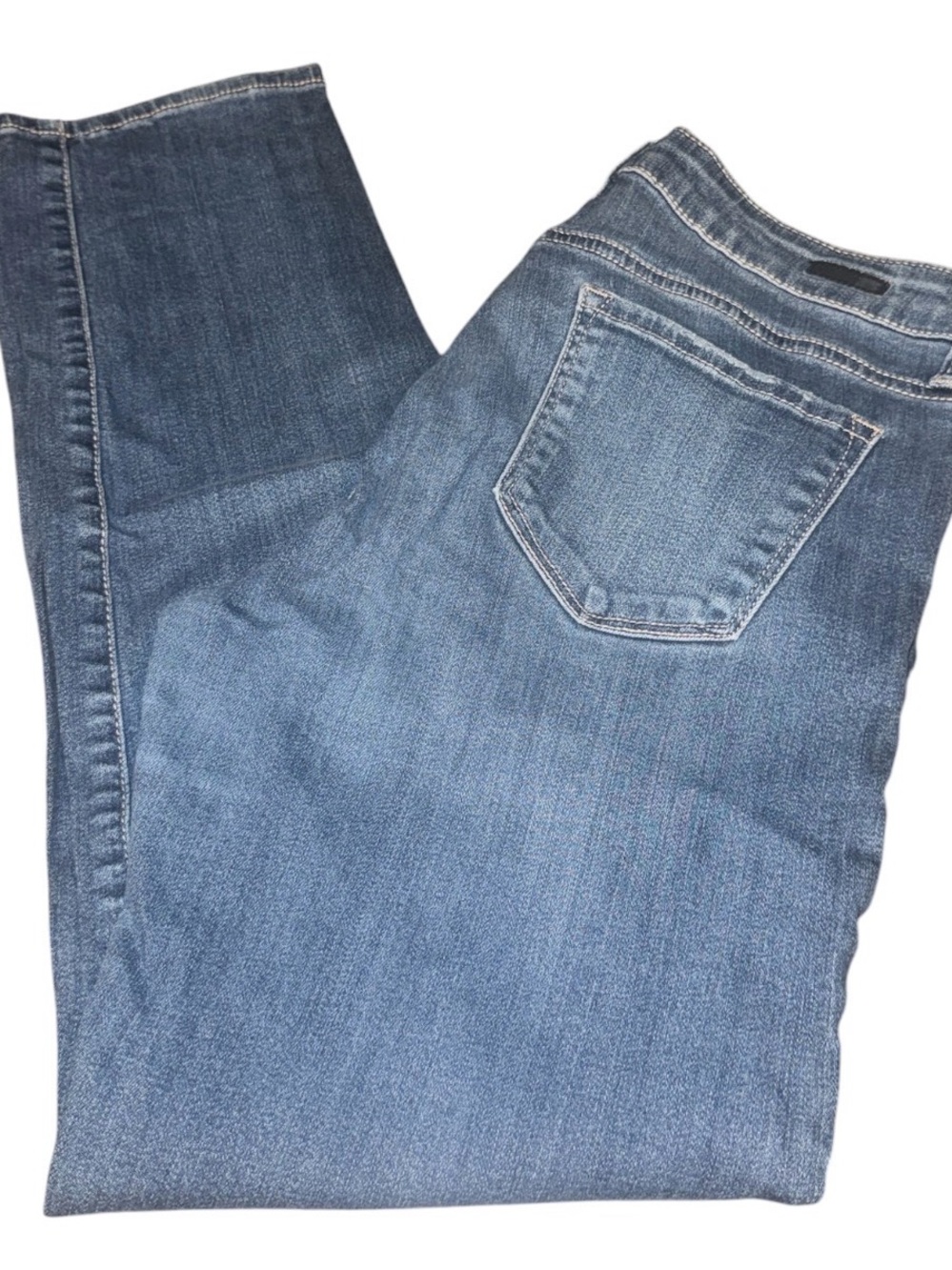 KUT from the kloth Distressed Straight Leg Blue Jeans